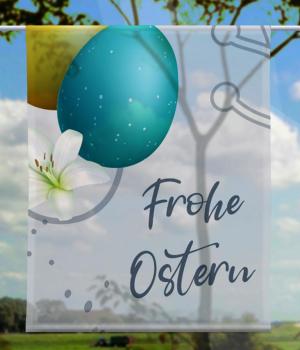 Ostern-griseo twoScheibenhänger eckig